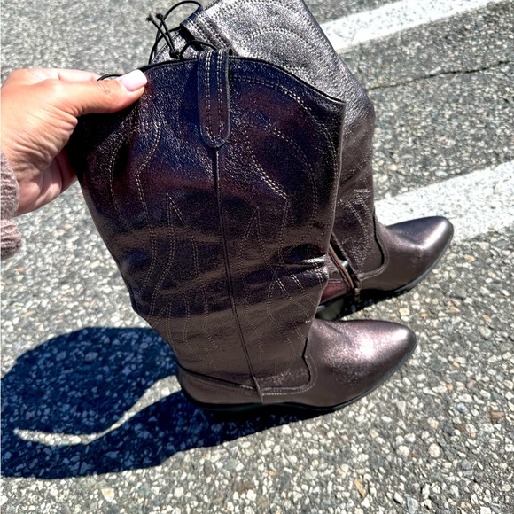 POP Kylie Gunmetal Boots NWT Sz.7.5 - Picture 2 of 8